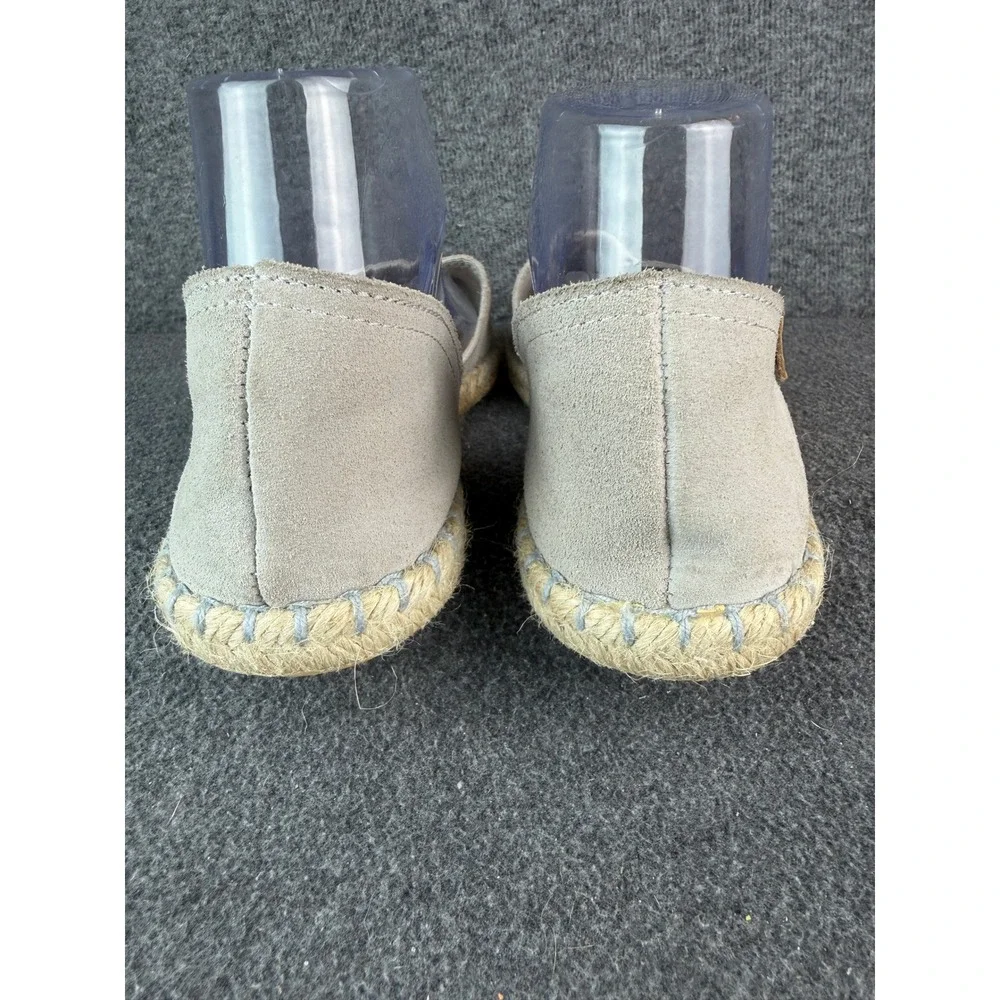 Verbenas Cruz Suede Espadrille Flats EU39|8-8.5 Taupe Peep Toe Made in Spain